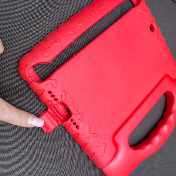 iPad Case Shockproof Foam Cover w/Handle Smart Stand Red Durable - Picture 3 of 5